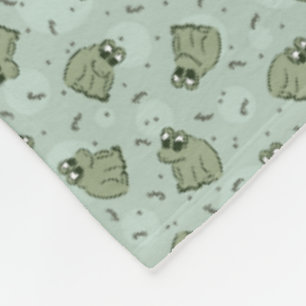 Sage Bubble Frogs - laurel green kids pattern. Fleece Blanket