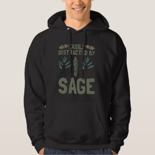 Sage Burning Spiritual Cleansing Smudging Feather Hoodie