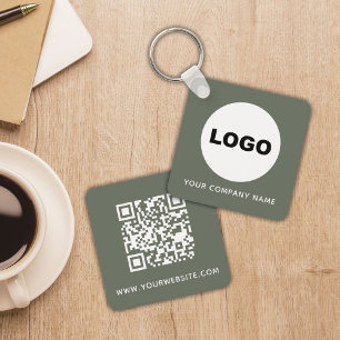 Sage Business Company Promotional Logo QR Code Key Ring