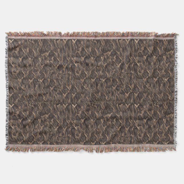sage chestnut seal brown black bean throw blanket (Front)