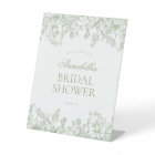 Sage Chinoiserie Floral Bridal Shower Welcome Sign