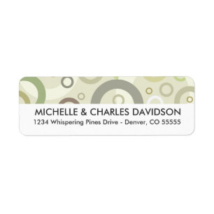 Sage Circles Customised Return Address Labels
