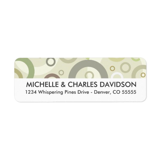 Sage Circles Customised Return Address Labels