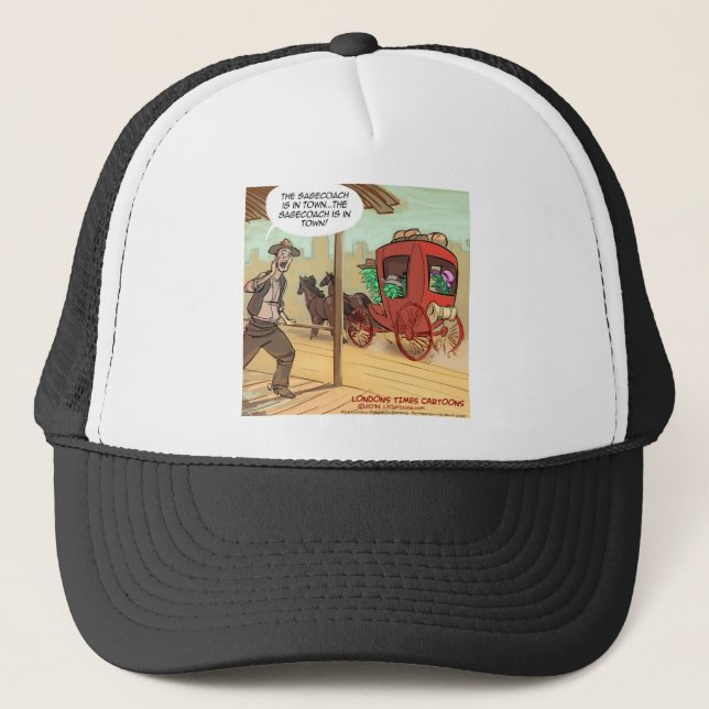 Sage Coach Is In Town Funny Trucker Hat (Front)