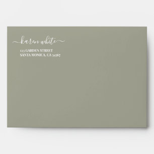 Sage Colour Wedding Envelope