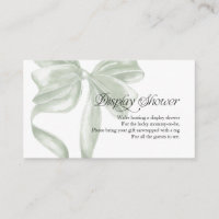 Sage Coquette Bow Display Shower Enclosure Card