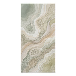 Sage Cream Marble Flow Wall Art Poster