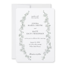 Sage Dream Wedding Invitation