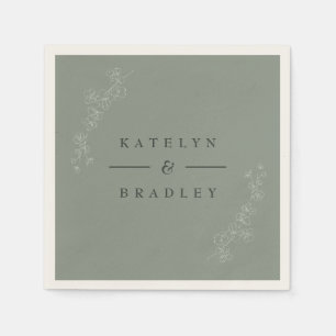 Sage Dream Wedding Napkins