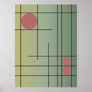 Sage Drift No. 1 — Modern Geometric Wall Art Poste
