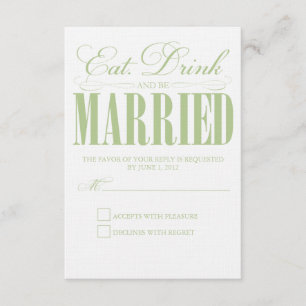 Sage Eat, Drink & Be Married   Response Card