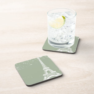Sage Eiffel Tower Cork Coasters