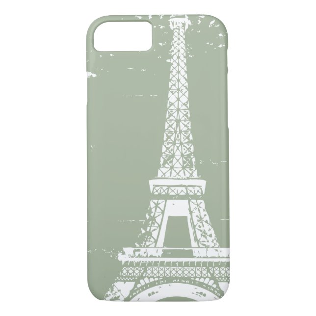 Sage Eiffel Tower iPhone 7 Case (Back)