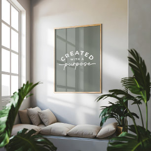Sage Elegant Christian Quote  Poster