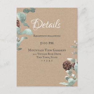 Sage Eucalyptus and Pine Details Enclosure Card