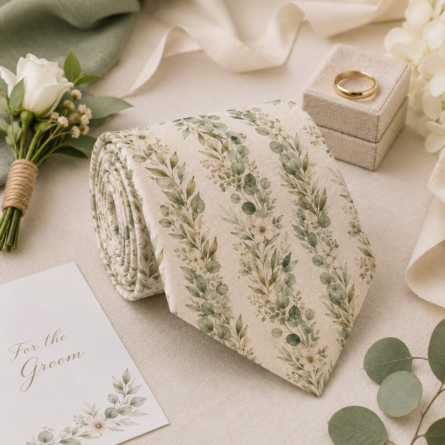 Sage Eucalyptus Garden Wedding Tie (Creator Uploaded)