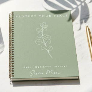 Sage Eucalyptus Minimalist Daily Wellness Journal