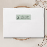 Sage Eucalyptus Wedding Return Address<br><div class="desc">Eucalyptus Sage Wedding Packet Return Address Label... Emerald hued eucalyptus leaves on a sage background with bride and groom names in romantic calligraphy script on a return address label for your wedding invitations. Part of a wedding suite with coordinating accessories in the same eucalyptus sage theme. You can easily change...</div>