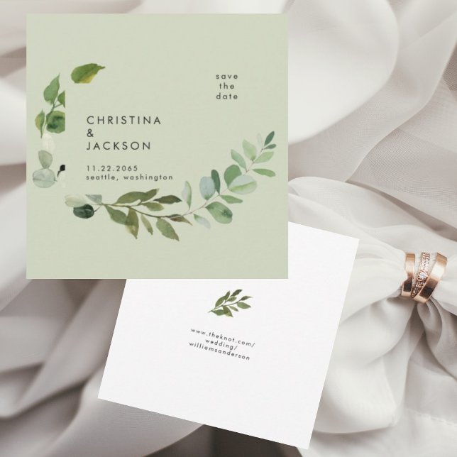 Sage Eucalyptus Wedding Save the Date  (Creator Uploaded)
