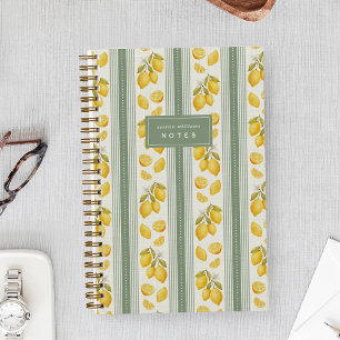 Sage   Farmers Market Lemon Personalised Notebook