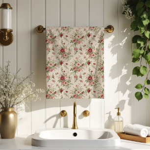 Sage Floral Towels Shabby Chic Pastel Bath Style