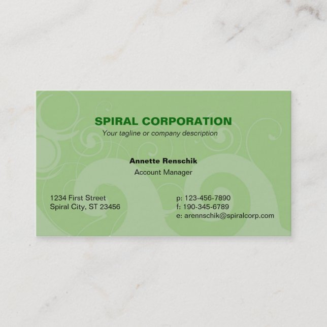 Sage Flourish Business Card (Front)