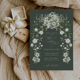 Sage Garden Wedding Invitation Announcement Card