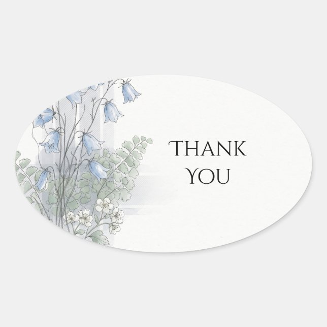 Sage Gold Leaf Thank You Sticker (Front)