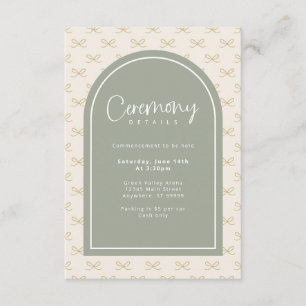 Sage Graduation Ceremony Commencement Details Enclosure Card
