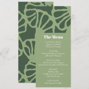 Sage Green Abstract Coral Floral Seamless Pattern Invitation