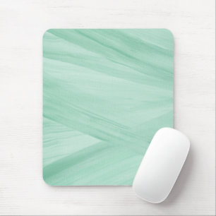 Sage Green Abstract Lines Brushstrokes Pattern Mouse Mat