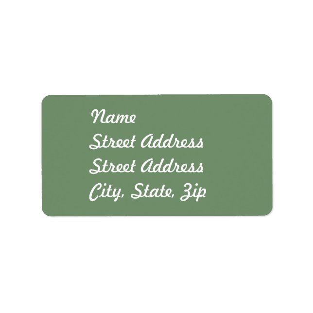 Sage Green Address Sticker (Front)