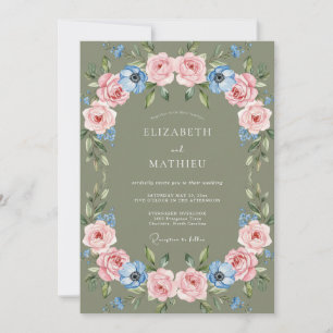 Sage Green Alluring Botanical Wedding Invitation