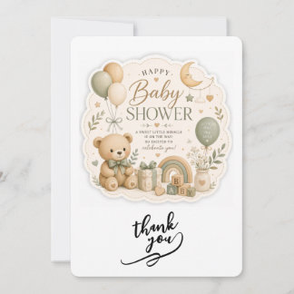 Sage Green and Aesthetic Invitation