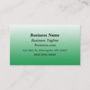 Sage Green and Black  Simple Business Business Card
