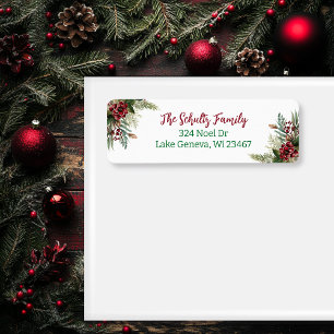 Sage Green and Burgundy Christmas Foliage