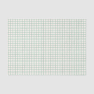 Sage Green and Cream Plaid Rustic Tissue Paper