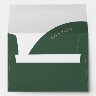 Sage Green and Gold Arch Wedding Envelope