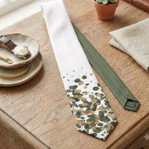 Sage green and gold confetti dots