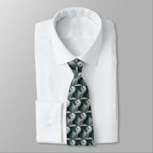 Sage Green and Gray Marble Spiral Staircase Tie