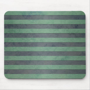 Sage Green and Heather Grey Stripes Pattern Mouse Mat