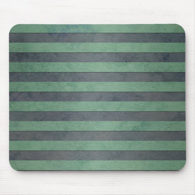 Sage Green and Heather Grey Stripes Pattern Mouse Mat (Front)
