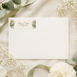 Sage Green and Ivory Flowers Wedding Address