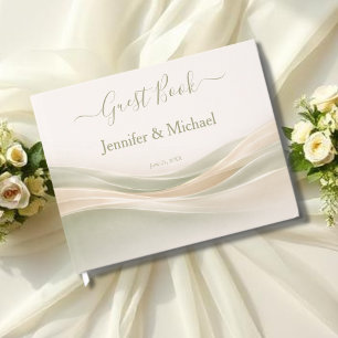 Sage Green and Ivory Wedding Guest Book