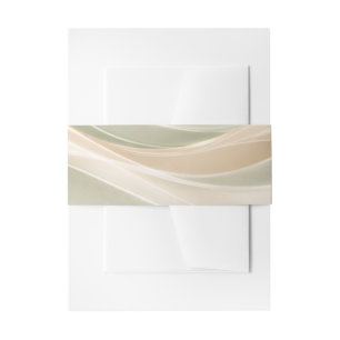 Sage Green and Ivory Wedding Invitation Belly Band