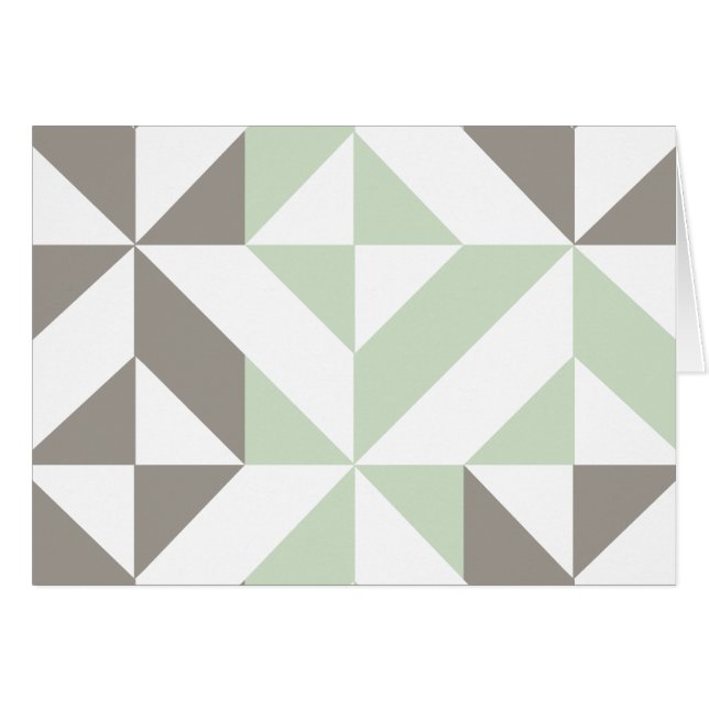 Sage Green and Silver Geometric ZigZag (Front Horizontal)