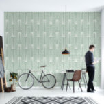 Sage green and white art deco pattern wallpaper<br><div class="desc">An elegant white art deco pattern over a changeable sage green background. By changing the background colour against the white pattern,  you can create the colour combination that matches your decor.</div>