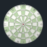 Sage Green And White Dartboard<br><div class="desc">Sage Green And White Dart Board</div>
