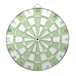 Sage Green And White Dartboard