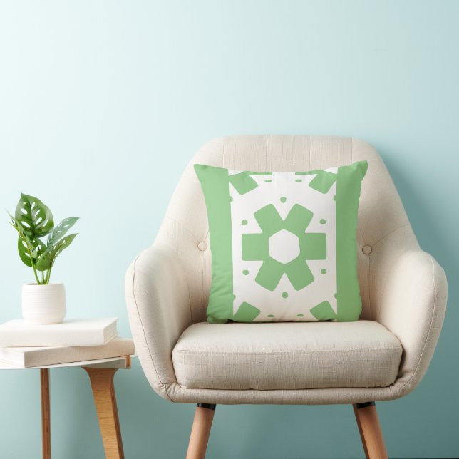 Sage green and white Decor  Cushion (Chair)